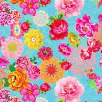 Katoen tricot digitaal woodstock blue Spark of Happiness