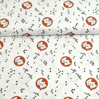 katoen poplin triangle & bear  brique