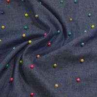 jeans met gekleurde parels