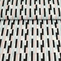 katoen poplin rectangles mint groen oud rose