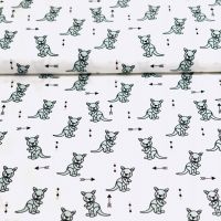 katoen poplin kangaroe mint groen oud rose