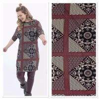  viscose abstract blokken bordeaux