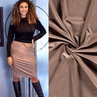 Stretch seude leder look beige taupe