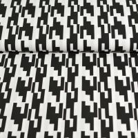 katoen poplin rectangles zwart wit