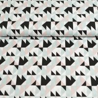 katoen poplin asymmetric bloks mint