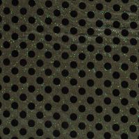 Chiffon /voile met dots glitter mos groen