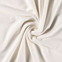 Rib jersey velours ivory