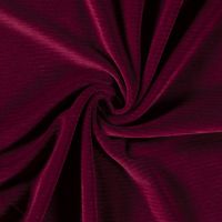 Rib jersey velours bordeaux rood