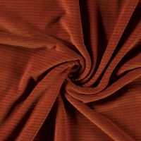 Rib jersey velours brique