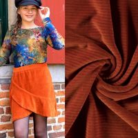 Rib jersey velours brique