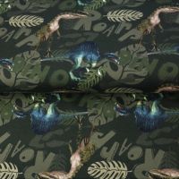 French terry / swaet tricot dino's mos groen