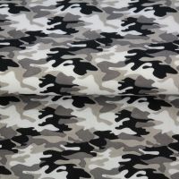 Katoen poplin camouflage jeans grijs