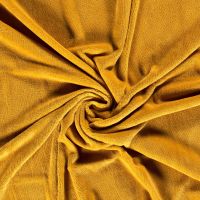 Bamboe fleece / badstof oker geel