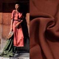 Bubble viscose satijn  Fibre mood brique