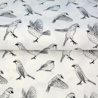 katoen poplin vogels 