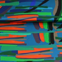 Exclusieve zijde satijn Italiaans design abstract blauw