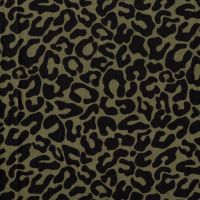 Bubble chiffon dieren print mos groen