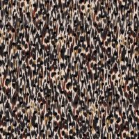 chiffon voile dieren print oker geel  en flock
