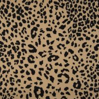 mantelstof leopard camel