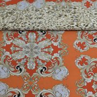 Exclusieve zijde Italiaans design etro  barok style brique taupe