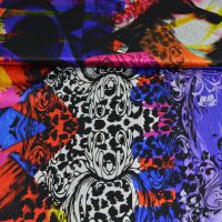 Exclusieve zijde satijn stretch italiaanse designerstof abstract