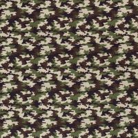 popline camouflage print groen