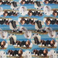 French terry / swaet tricot paarden all over