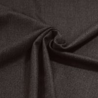 Wol flanel stretch melange donker bruin
