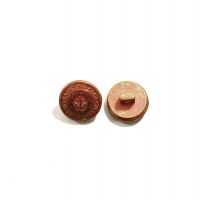 knoop 15mm ondersteker  goud rose / brique  met anker 1.5 cm groot