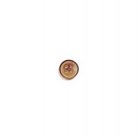 9mm knoop hout bruin gemeleerd 2 gaats doorsteker 