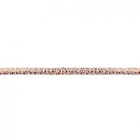 luxe leder koord slangen print  9mm brons