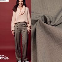 LMV visgraat bruin beige stretch