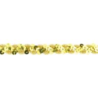 band goud  gevlochten met pailletten  12mm breed