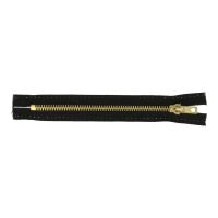 18cm rits goud / messing kleur 0000 zwart