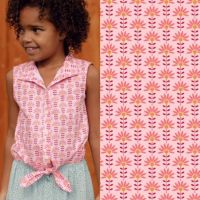 poplin bloemen rose poppy 