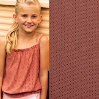 tricot embrodery eyelet stretch  poppy 