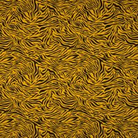 Tricot katoen animal print oker geel