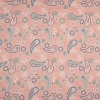 Tricot katoen paisley  oud rose
