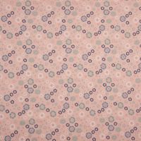 Tricot katoen flowers  oud rose