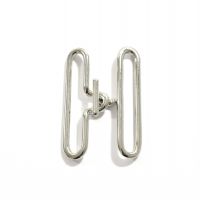 sluiting / gesp haak en oog 8cm zilver