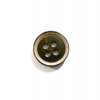Knoop 15mm donker bruin melange 4 gaats