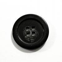 knoop  28mm 4 gaats zwart gemeleerd