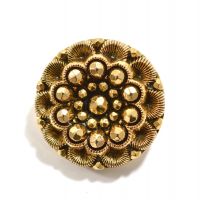 knoop 30mm goud bloem ondersteker plastic