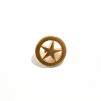 knoop 15mm goud ster ondersteker metaal