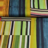 modal streep en blok print multi colors Exclusieve designer stof 