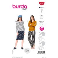 Burda 6102 shirt  patroon  