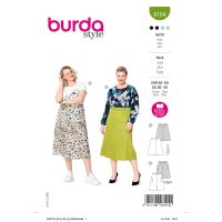 Burda 6104 rok patroon plus size (maat 46-60)
