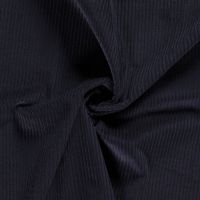 Ribfluweel / washed cord donker blauw