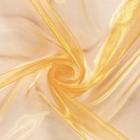 Organza polyester geel kleur 025
