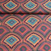 micro polyester crepe  georgette  bohemian  style  Exclusieve designer stof fuchsia
